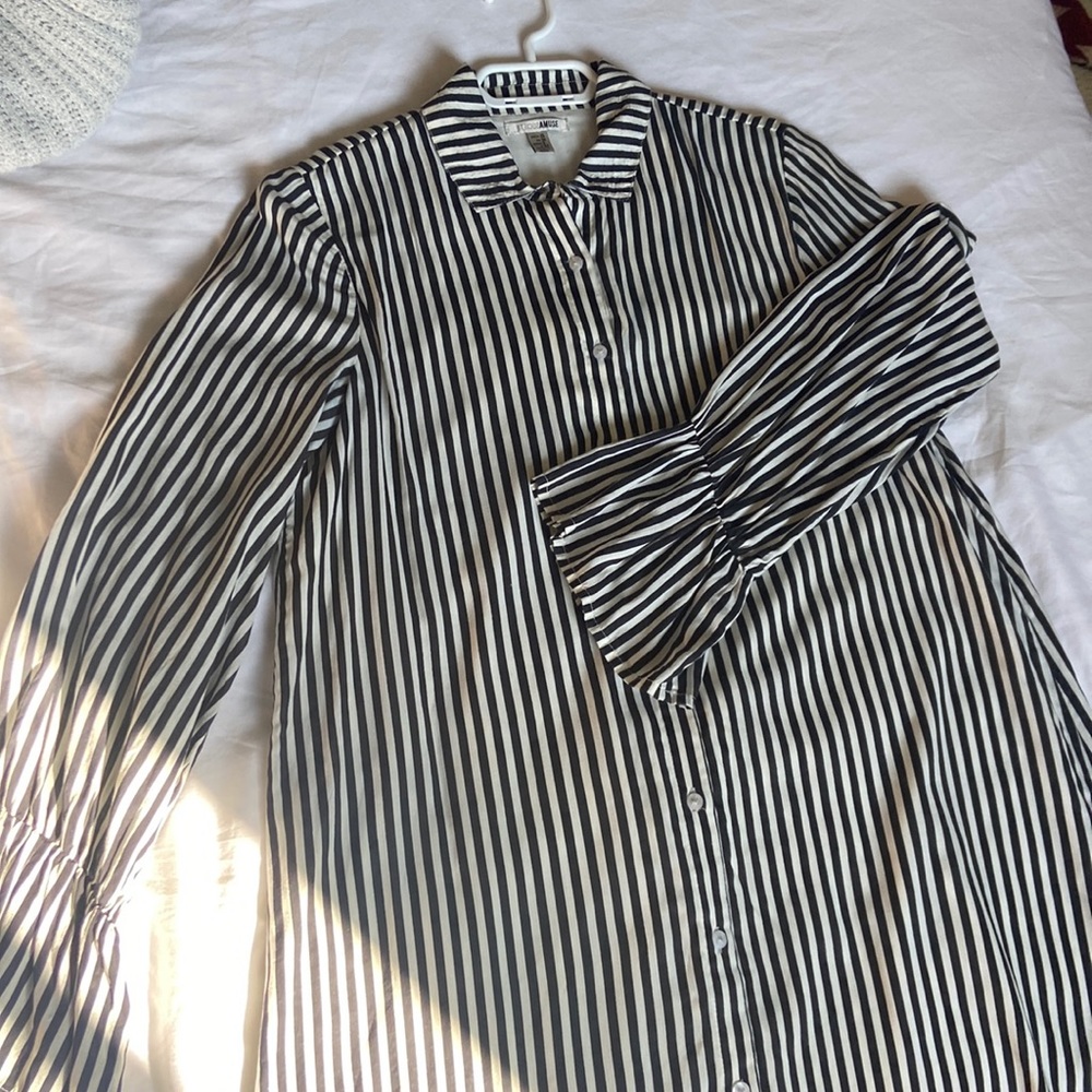 Amuse Society pinstripe long button up